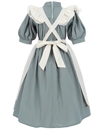 Vestido Colonial con Mangas Cortas para Niñas miniatura 3