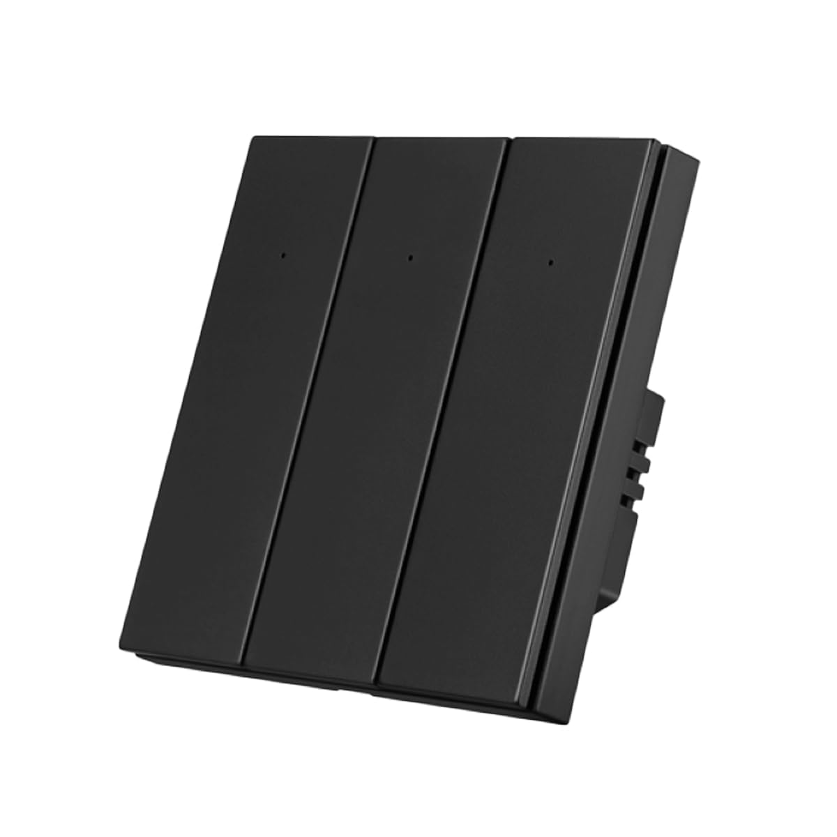 WIFI Smart Light Switch, Push-button Light Switch, No Neutral Required, LED Backlight, Works with Alexa, Timer, Multi-Way Control by Smart Life/Tuya APP (Black, 3 Gang)
