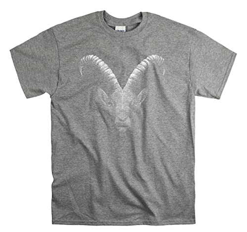 T-shirt unisexe Sketch AlpineIbex gris S idéal pour vos sorties urbaines