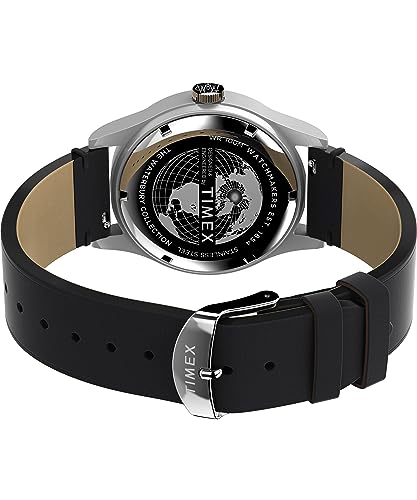 Image of Timex Waterbury 39mm Men's Analog Watch | Durable Stainless Steel Case | Day and Date Window | Durable Design | 100M Water Resistance
