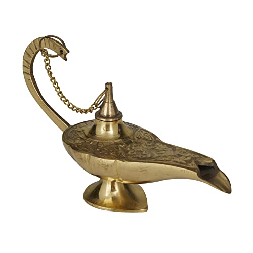 Deco 79 Eclectic Brass Abstract Aladdin Lamp, 6" X 2" X 4", Gold #TOP1