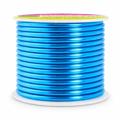 Image of Mandala Crafts 10 Gauge Anodized Aluminum Craft Wire for Jewelry Making - 32 FT Colored Flexible Bondi Blue Wire - Bendable for Bonsai Armature Crafting Sculpting
