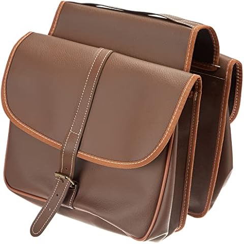 Cicli Bonin Unisex Adult Eco Leather Looking Saddle Bags - Brown, One Size Cover