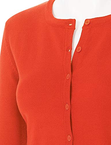 Image of Women's 3 /4 Sleeve Crew Neck Button Down Stretch Knit Cardigan Sweater (S-3XL)