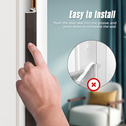 image for Ravinte Hardware Weather Stripping Door Seal Strip 26FT Door Soundproo