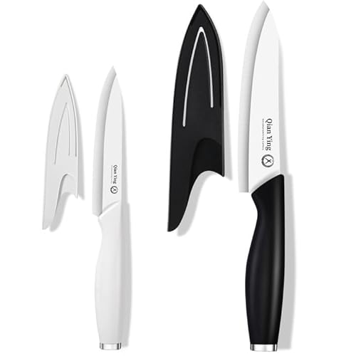 Ceramic Knife Set for Kitchen with Sheath: 100% Zirconia Pure