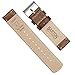 BARTON WATCH BANDS Quick Release Top Grain Leather Watch Band Strap, Caramel Tan Leather, 21mm