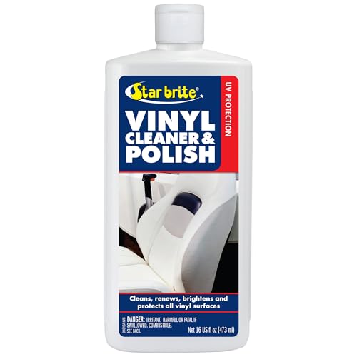 STAR BRITE Vinyl Cleaner, Polish & Protectant - Cleans, Renews, Brightens & Protects All Vinyl Surfaces - Marine Grade Polish & UV Protectant - 16 OZ (091016P)