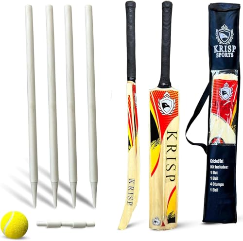 Cricket Bat Gift Set Wooden Cricket Bat Kit for Junior,