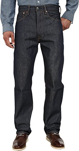 Image of Levi's 005010000 Men's 501 Original Shrink-To-Fit Jeans, Rigid - 31x31