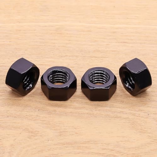 Image of 5 /16 inch-18 Black Hex Nuts, 304 Stainless Steel 18-8, Hexagon Head Nuts for Home Automotive DIY User, Black Coated Finish, Hex Drive, 50 PCS