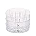 Produktbild Hojkl Aufbewahrungsbox für Kosmetika Diamant-Muster-Rotating Cosmetic Box Schublade kosmetisches Aufbewahrungsbehälter (Color : Clear, Size : One Size)