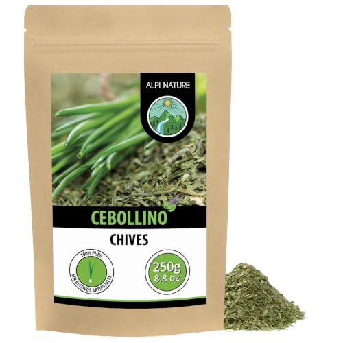 Alpi Nature Cebollino Seco 250g, Cebollino Picado, Especia para Cocinar y Preparar Salsas y Aderezos