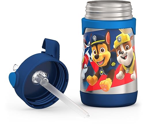Image of THERMOS Vacuum Insulated Stainless Steel 10oz Straw Bottle, PAW PATROL BOY (Pack of 3)