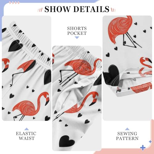 Pajama Bottoms, Pajamas Long Pant Flamingos Lounge Wear Casual Cartoon Animal Sleep Pants Soft Pjs Sleepwear4