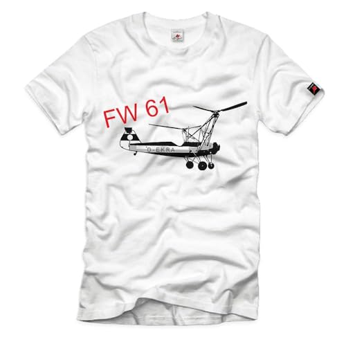 T-shirt #3055 WK WH Fw-61 Hélicoptère Avion Militaire 5XL
