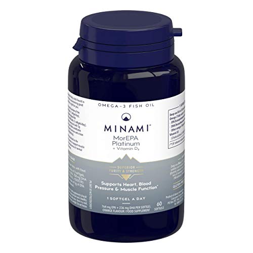 Buy Omega 3 Fish Oil Supplement - Minami - MorEPA Platinum with high  Concentration of EPA, DHA \u0026 Vitamin D - Helps Maintain Healthy Heart, Blood  Pressure and Muscle Function - 60 Softgels Online in Indonesia. B089YQ4VFW