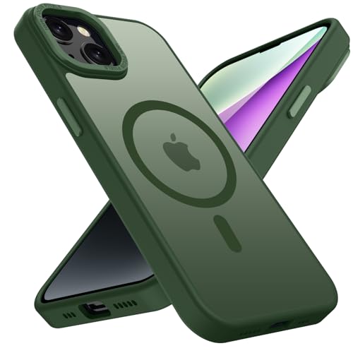 Coque de téléphone magnétique translucide givrée iPhone 14 KPPIT avec protection anti-chute