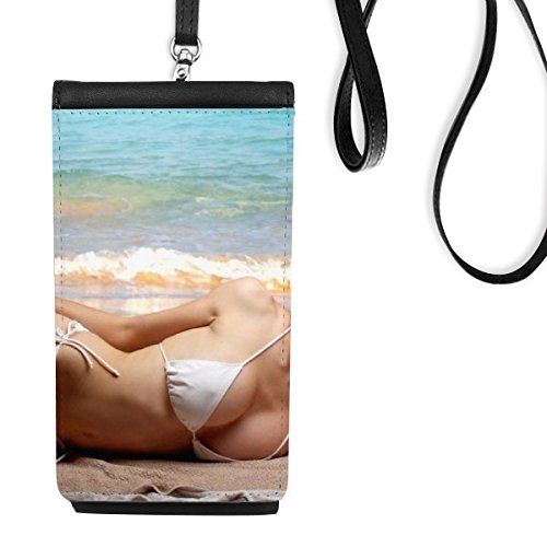 Porte-monnaie string hite bikini cadeau original bourse smartphone noir