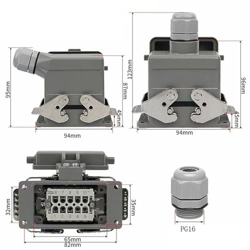 Connecteur robuste 10 broches pour câblage de machines industrielles - 5