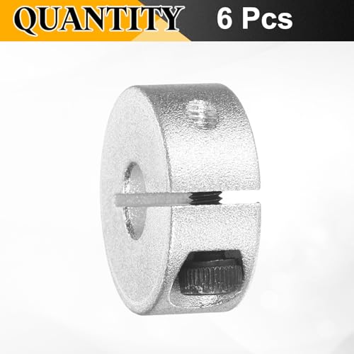 QUARKZMAN 6 Stück Klemmringe für Welle, 6mm Bohrung 20mm AD 8mm Breite Stellringe Aluminiumlegierung Gewindestift Wellenkragen