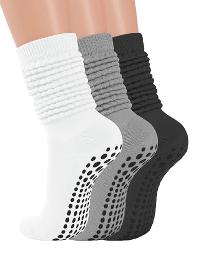 Chaussettes de yoga antidérapantes femme AURUZA chaussettes longues barre