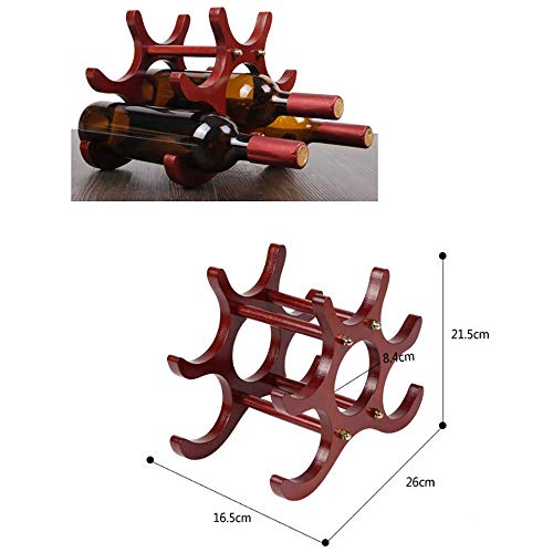Soporte Retro de Madera Sólida para Botellas de Vino miniatura 4