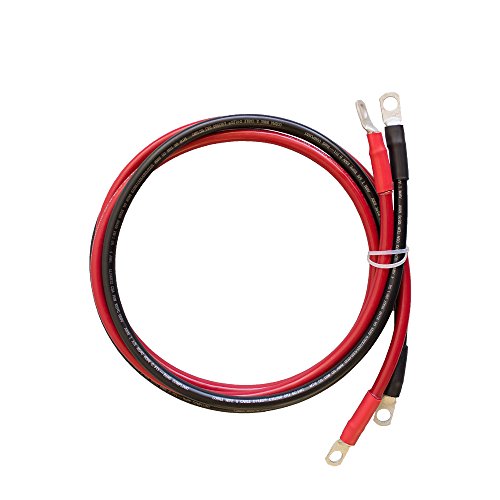 Renogy 5Ft 4AWG Cables for 3/8 in Lugs, 5Ft 4AWG, Connect Battery and Inverter - image 1