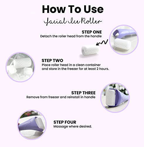 Roselynboutique Cryotherapy Ice Roller For Face Wrinkles Massager - Self Care Gifts Skincare Facial Tools Relaxation Puffiness For Whole Body Face Eyes (Purple) #TOP3