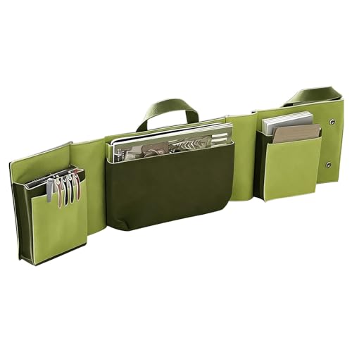 Sucritude Bolso Tote De Portátil Para Mujeres,Bolso De Mano Plegable De Fieltro Verde - Mochila De Gimnasio Con Compartimentos | Para Viaje Escuela Universidad Oficina Trabajo Enfermera Profesora