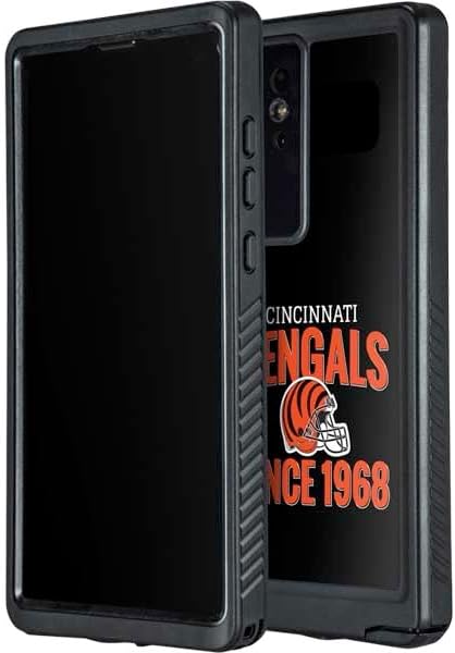 Skinit Waterproof Phone Case Compatible with Galaxy S24 Ultra - Officially Licensed NFL Cincinnati Bengals Helmet Design