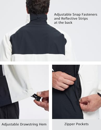 Image of fit space Waterproof Golf Rain Jacket for Men 20K Performance Lightweight Rain Jackets for All Sports