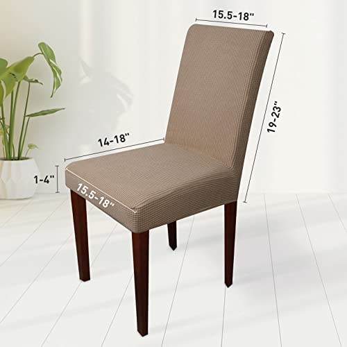 Trusir Camel Chair Covers For Dining Room Set Of 4, Stretch Chair Slipcover Kitchen Chair Protector For Dining Covers (Camel,4Pack) #TOP5