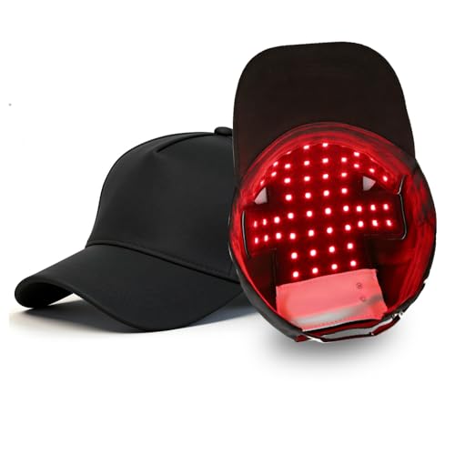 Red Light Therapy Cap - Cordless 4-in-1 Hair & Scalp Care Device with 660nm Red 850nm Infrared & 450nm Blue Light - Fits Any Hat for Thicker Fuller Hair - for Men & Women