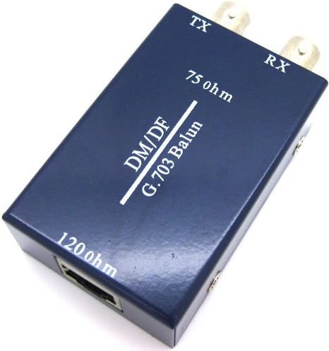 G.703 Balun BNC 75Ohm to RJ45 RJ-45 120Ohm Ethernet Network Adapter Converter