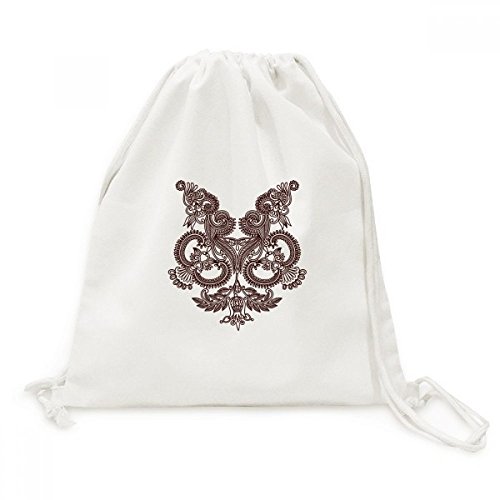 Silhouette Toile Drawstring Backpack léger pour sorties et sport