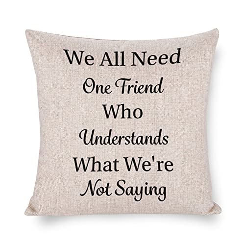 Farmhouse Pillow Covers One Friend Who Understands Cotton Linen Throw