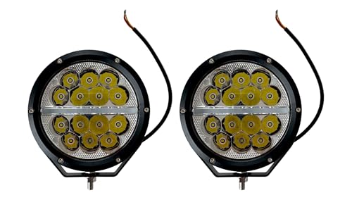 MelTruck 2x LED Scheinwerfer mit Positionsleuchte und Abdeckung für LKW PKW Busse Offroad