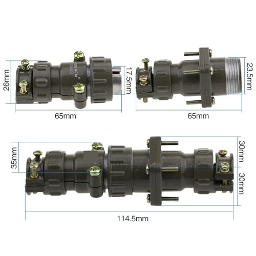 Conector circular a tope P20-2 con núcleo de 20M y 7 pines para cableado 3