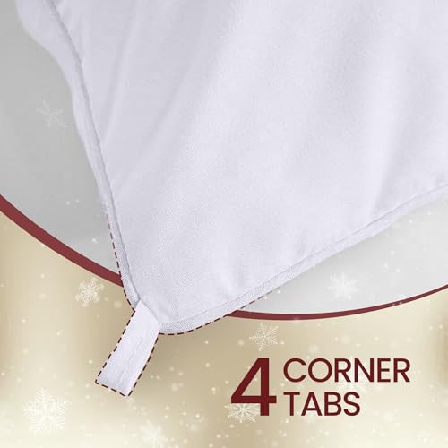 Image of Utopia Bedding Comforters 140 x 200 Size, All Season Duvet Insert, Down Alternative Box Stitched Bed Comforter with Corner Tabs, Machine Washable (White)