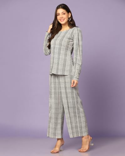 Image of Leriya Fashion Co-ord Set for Women Stylish Lycra Cotton | Western Summer Dress for Woman | Trendy Summer Casual Travel Outfit | A Line Dresses for Women | Western Stylish Midi Party Dress Outfits