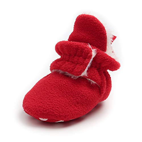 myppgg Baby Boy Girl Fleece Booties Newborn Cozy Winter Warm Socks Toddler Non-Slip Soft Sole Crib Shoes…