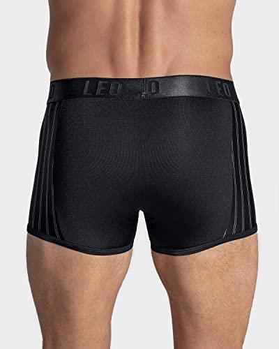 Leo Flex-Fit Lycra Boxer Brief Black #TOP2