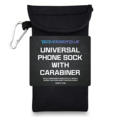 SOL Universelle Handy-Tasche für alle Marken & Modelle bis 17.0 cm | Schützende Neopren-Handysocke mit Karabiner | stoß- & kratzfest Handytasche | robuste Handyhülle, Hülle | Schocksocke SOL Universelle Handy-Tasche für alle Marken & Modelle bis 17.0 cm | Schützende Neopren-Handysocke mit Karabiner | stoß- & kratzfest Handytasche | robuste Handyhülle, Hülle | Schocksocke