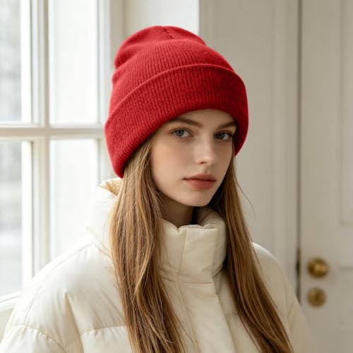 Image of ZOORON Beanie for Men Women Slouchy Winter Beanie Hats Cuffed Skull Caps