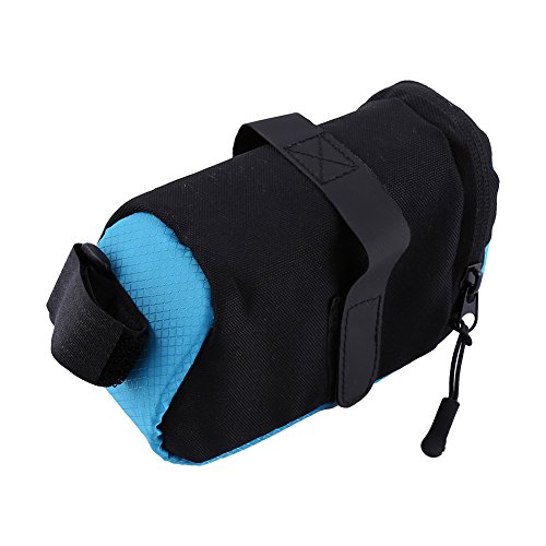 Dilwe Bike Saddle Bag, Mini Rear Seat Bag Tail Bag Under Seat Bag for Mountain Bike Road Bike(Blue) Cycling Racking And Storage - Image 3