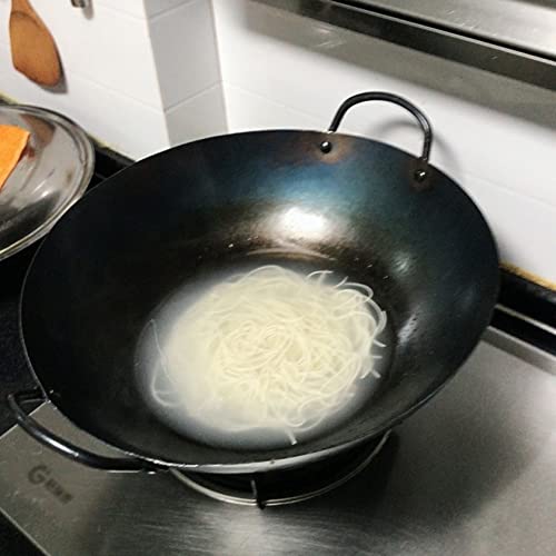 Wok de Hierro Grande para Uso Doméstico y Comercial 32cm miniatura 4