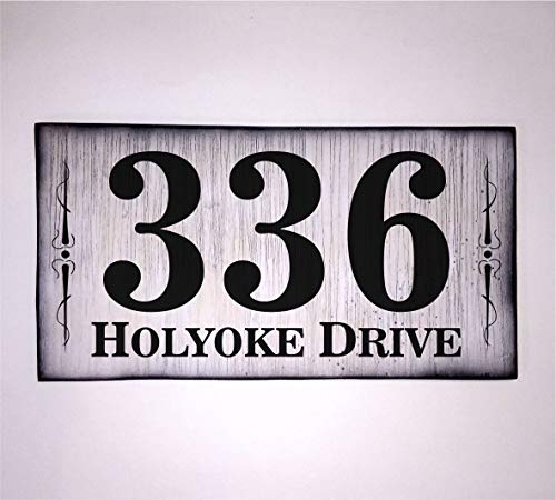 Custom Address Plaque, Rustic House Address Signs, Antique White Plaque with Black Painted Numbers, Made of Aged Wood, House Numbers, Address Sign, Cabin, Cottage, Housewarming Gift