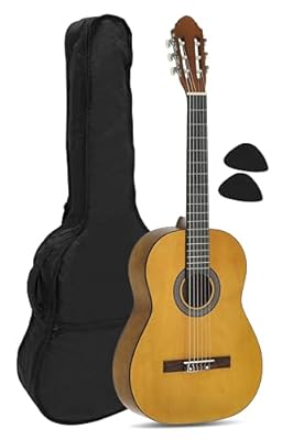 Juan Miguel Navarrez guitarra de concierto, guitarra clásica, 4/4 honey - natural, incl. funda | Ya disponible en tu tienda friki favorita! En mundofriki.es!