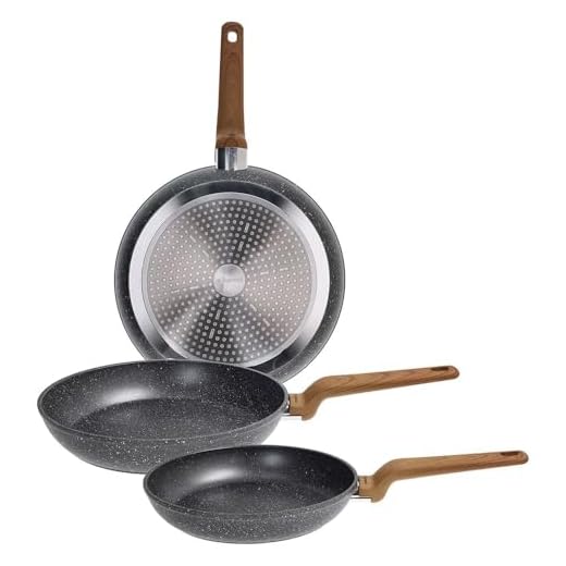 Tognana Set 3 Padelle Cm 20/24/28 Wild Stone Alluminio Grigio